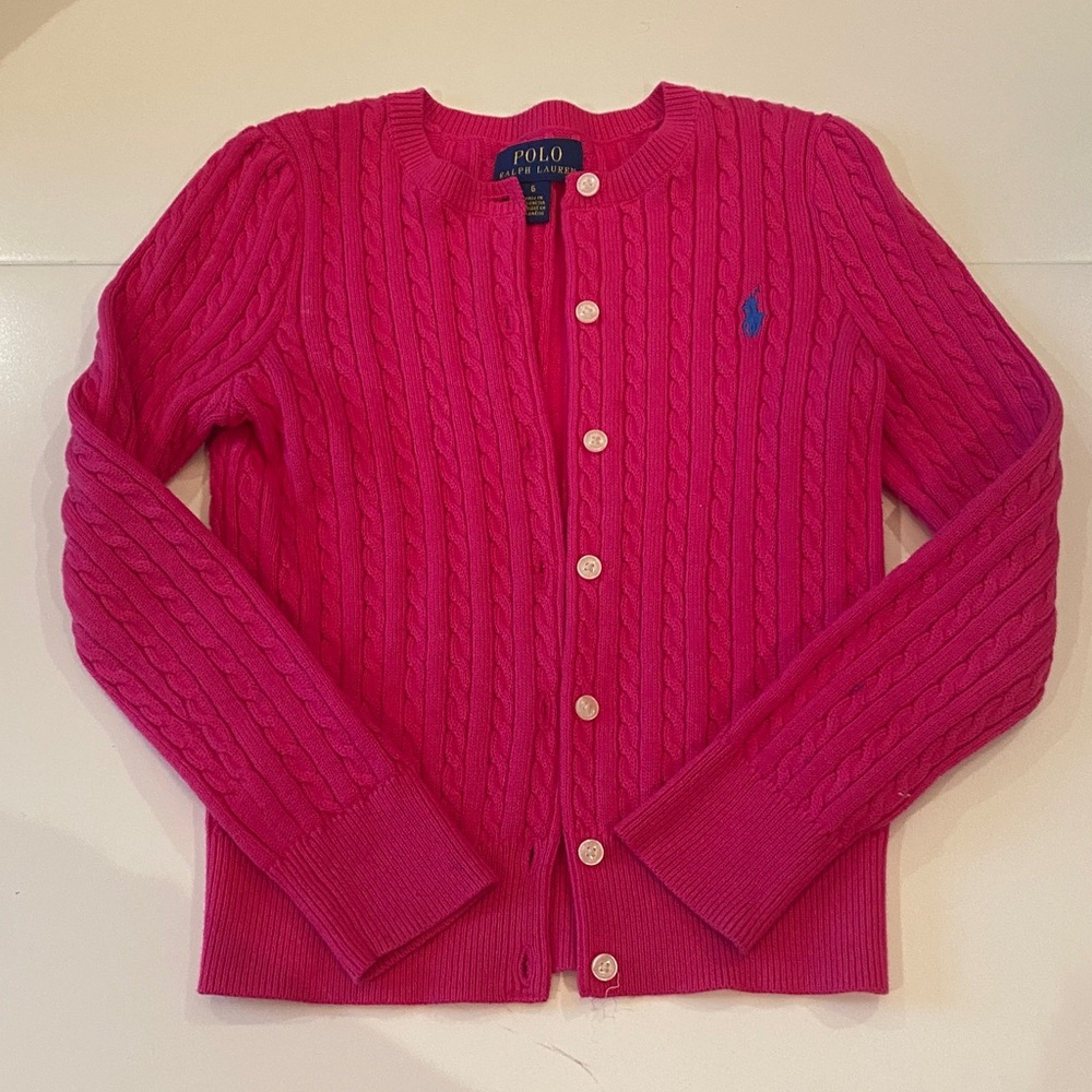Polo by Ralph Lauren Pink Kids Cardigan